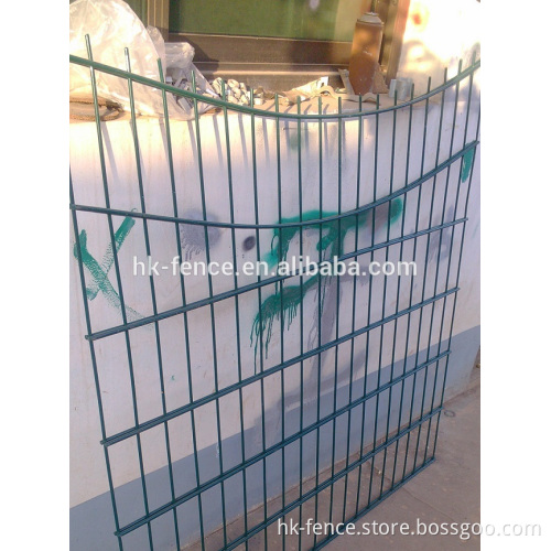 W file or M file decorative lawn school fence panel with top angle